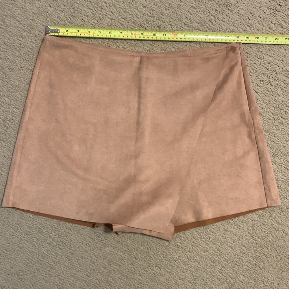 Forever 21 tan, faux suede, high waisted skort - Picture 6 of 9